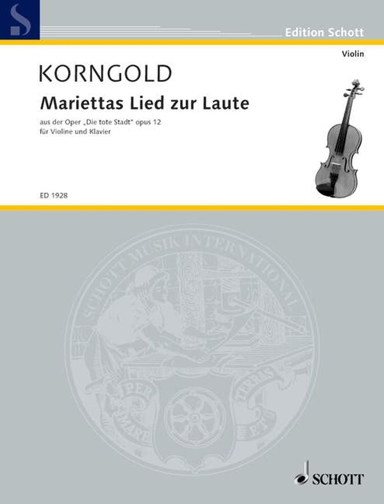 Korngold: Mariettas Lied zur Laute op. 12 (Viool, Piano)