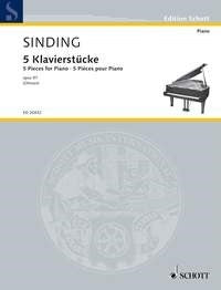 Christian Sinding: Fünf Klavierstücke op. 97 (Piano)