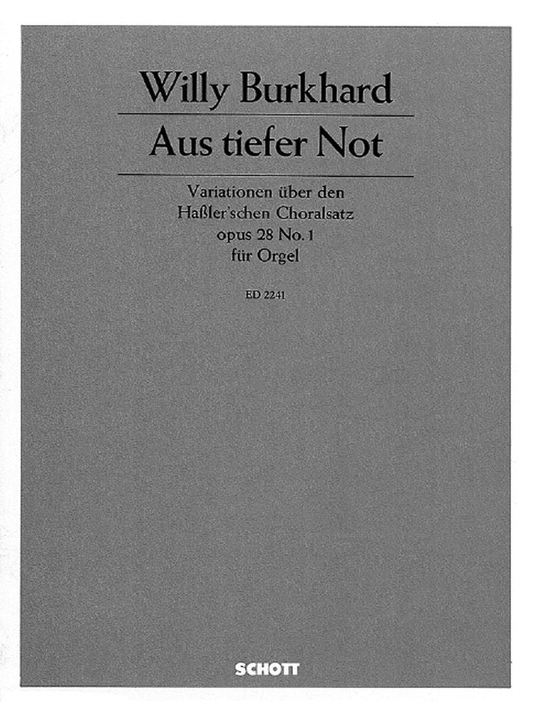 Burkhard: Aus tiefer Not op. 28/1 (Orgel) afbeelding 2