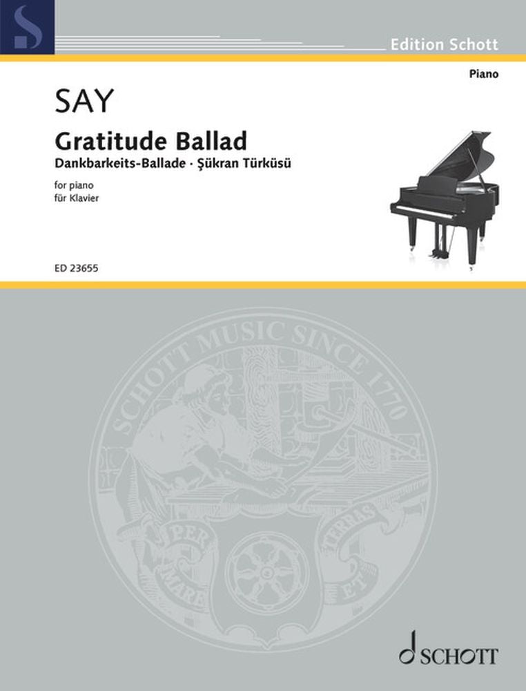 Fazil Say: Dankbarkeits-Ballade op. 88 (Piano)
