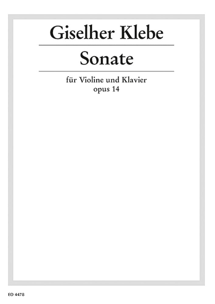 Klebe: Sonate op. 14 (Viool, Piano)