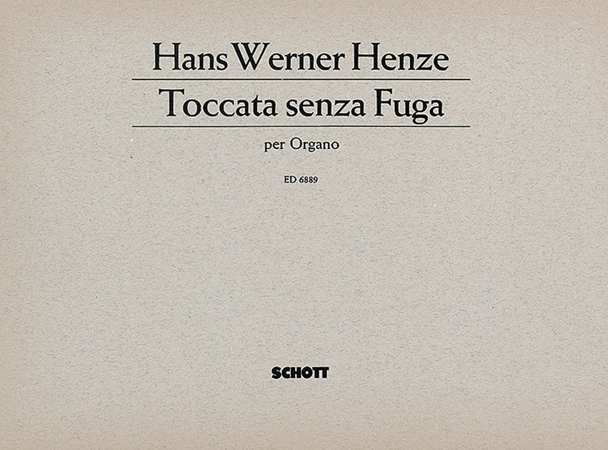 Henze: Toccata senza fuga (Orgel) afbeelding 2