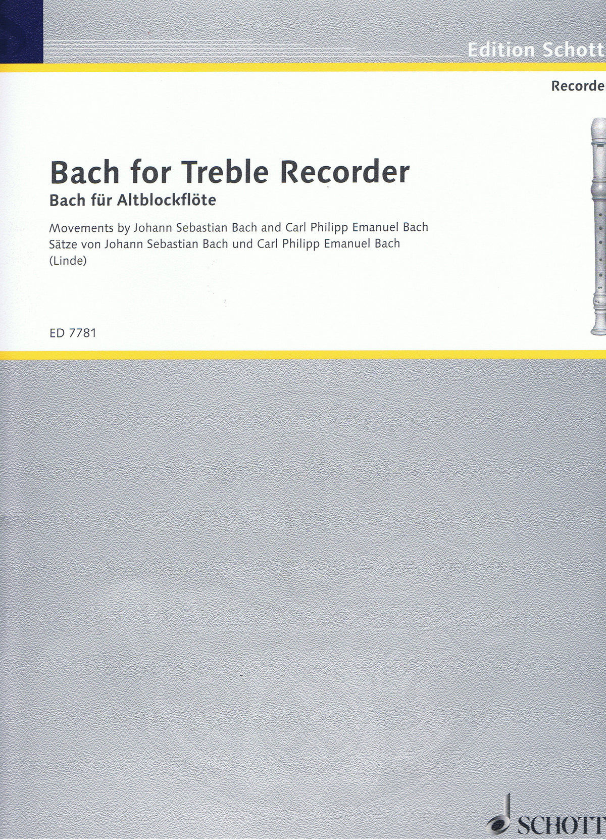 Bach: Bach für Alt-Blockflöte (Altblokfluit)