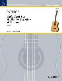 Ponce: Variations sur "Folia de España" et Fugue (Gitaar)