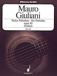 Giuliani: Sechs Präludien op. 83 (Gitaar)