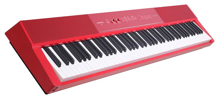 Medeli - SP-C220/RD - digital compact stage piano, 88 keys 3-sensor hammer action, biamped 2 x 13W + 2 x 7W, red