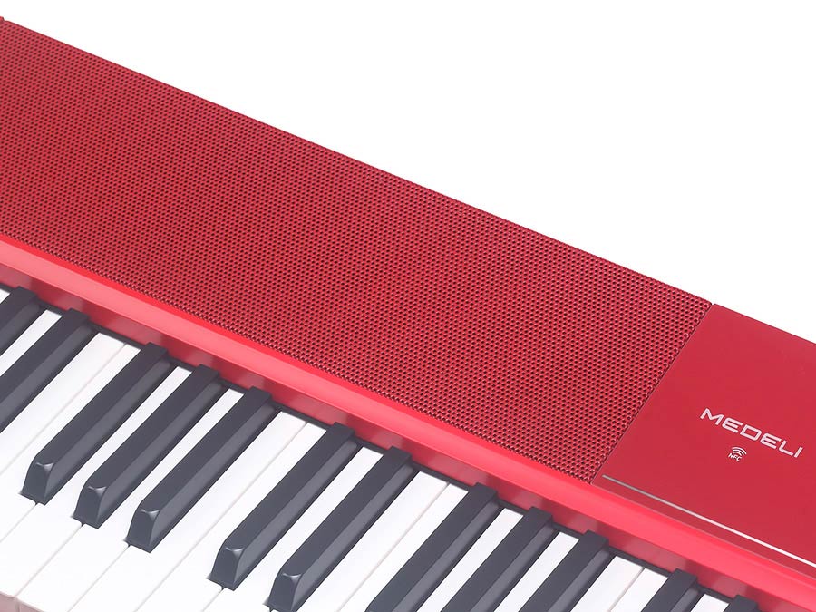 Medeli - SP-C220/RD - digital compact stage piano, 88 keys 3-sensor hammer action, biamped 2 x 13W + 2 x 7W, red