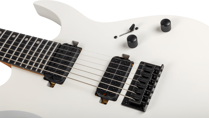 Spira Guitars S-407 MWH – 7-snarige elektrische gitaar – Wit