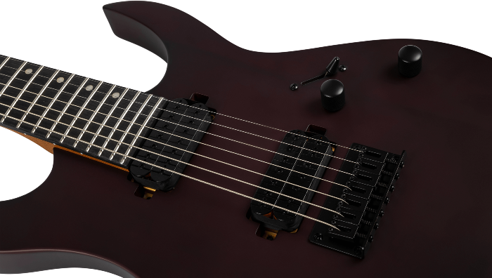 Spira Guitars S-407 MWR – 7-snarige elektrische gitaar – Wijnrood
