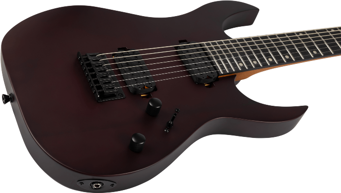 Spira Guitars S-407 MWR – 7-snarige elektrische gitaar – Wijnrood