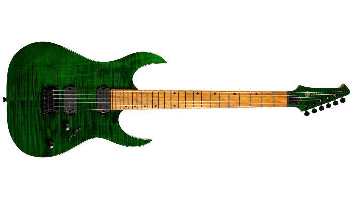 Spira Guitars S-450 TGR – 6-snarige elektrische gitaar – Transparant groen