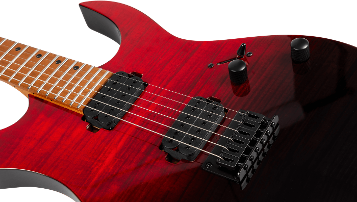 Spira Guitars S-450 TRD – 6-snarige elektrische gitaar – Transparant rood