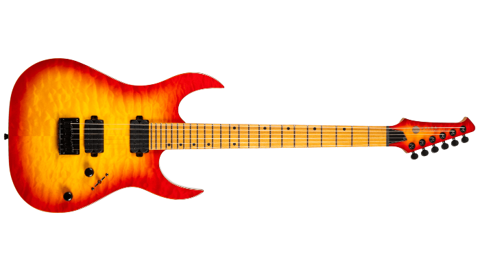 Spira Guitars S-500 QFB Fireburst – 6-snarige elektrische gitaar – Fireburst
