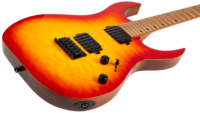 Spira Guitars S-500 QFB Fireburst – 6-snarige elektrische gitaar – Fireburst