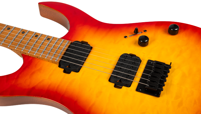 Spira Guitars S-500 QFB Fireburst – 6-snarige elektrische gitaar – Fireburst