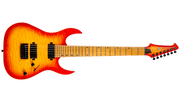 Spira Guitars S-507 QFB Fireburst – 7-snarige elektrische gitaar – Fireburst