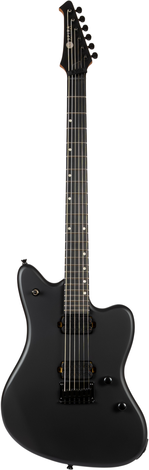 Spira Guitars J-400 MBK BARITONE – 6-snarige elektrische gitaar – bariton – Zwart