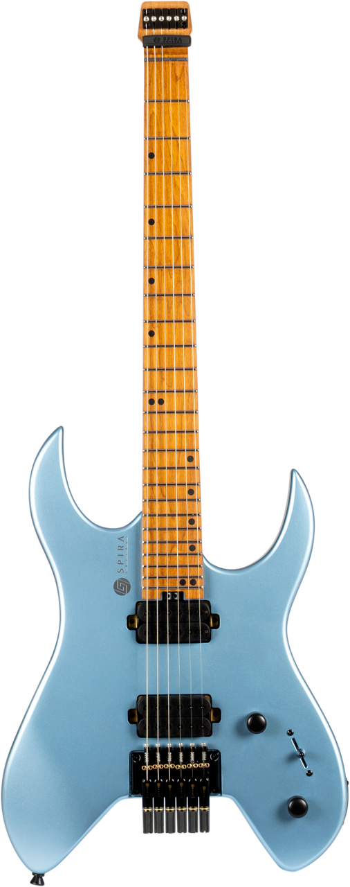 Spira Guitars S-400 HEADLESS MPB – 6-snarige elektrische gitaar – headless – blauw