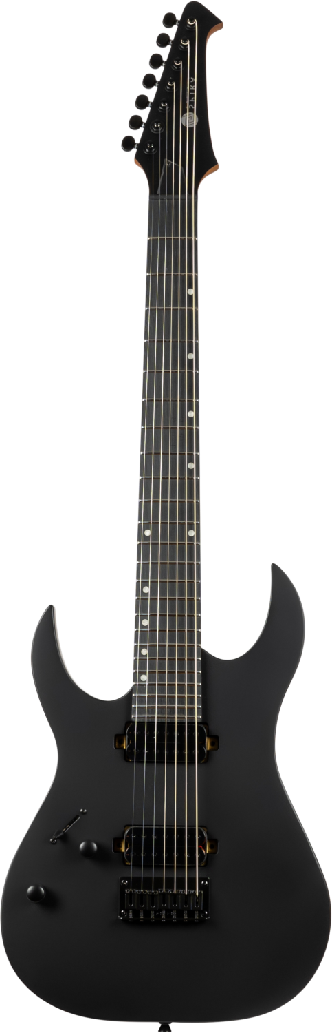 Spira Guitars S-407 MBK LH – 7-snarige elektrische gitaar – linkshandig – Zwart
