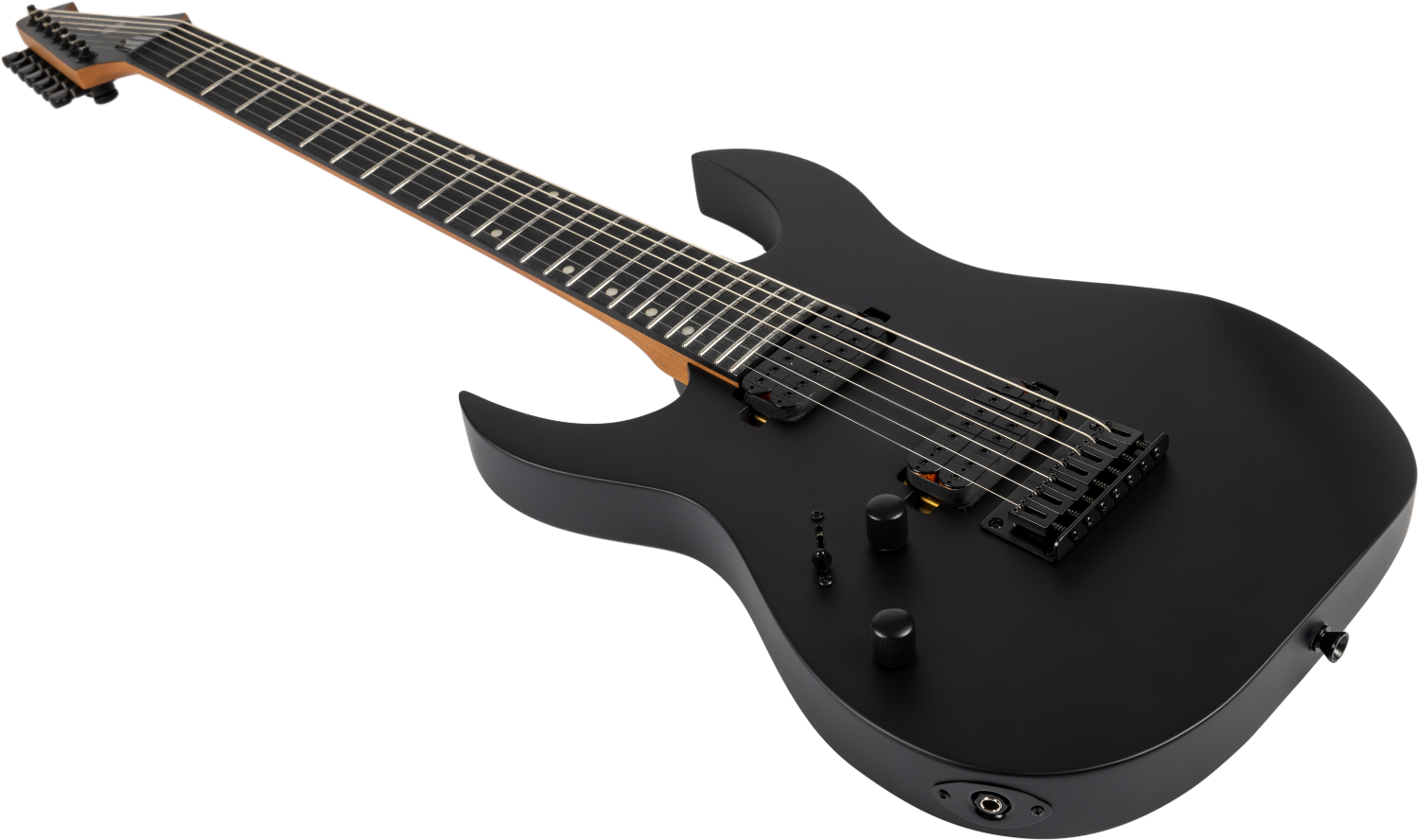 Spira Guitars S-407 MBK LH – 7-snarige elektrische gitaar – linkshandig – Zwart