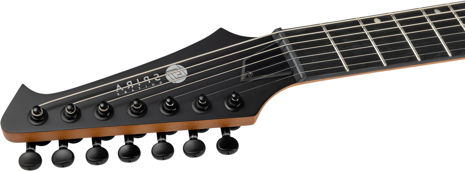 Spira Guitars S-407 MBK LH – 7-snarige elektrische gitaar – linkshandig – Zwart
