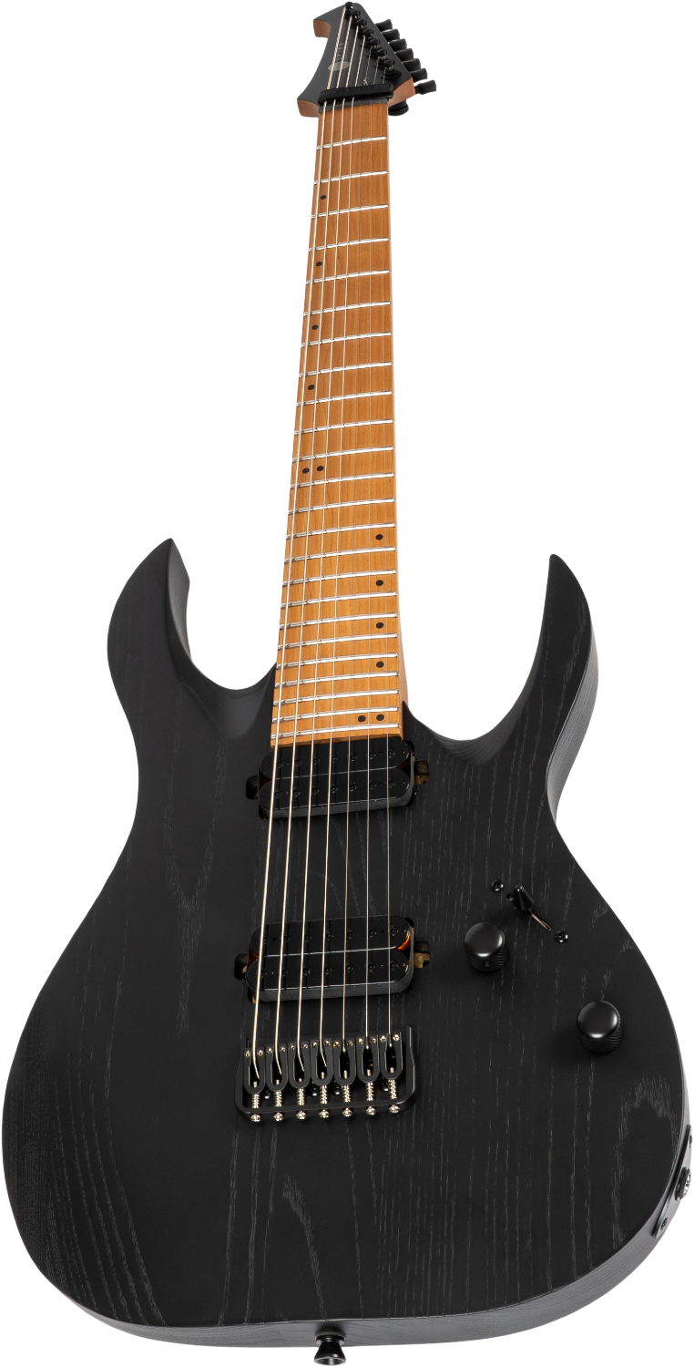 Spira Guitars S-607 ABK – 7-snarige elektrische gitaar – Zwart