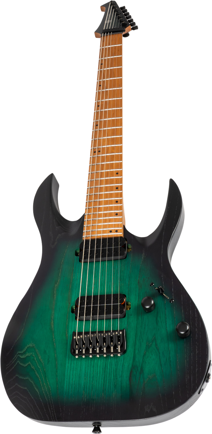 Spira Guitars S-607 AGR – 7-snarige elektrische gitaar – Groen