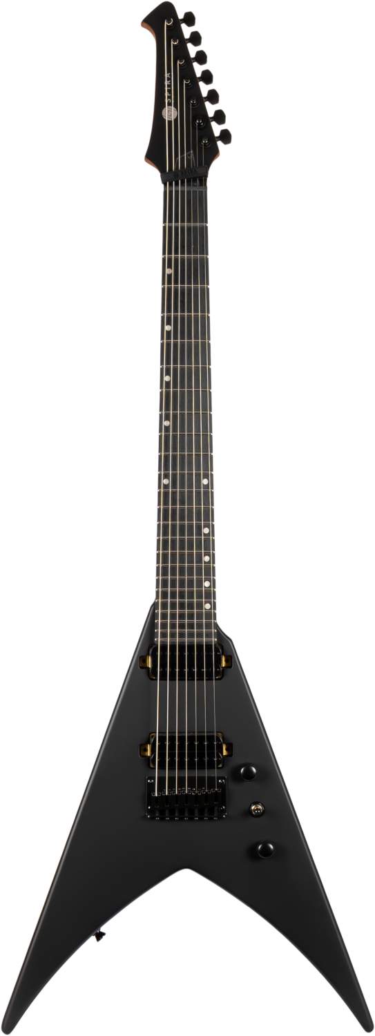 Spira Guitars V-407 MBK – 7-snarige elektrische gitaar – Zwart