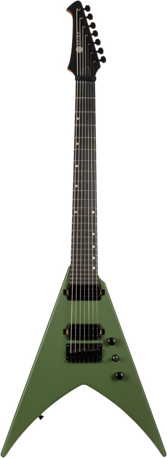 Spira Guitars V-407 MGR – 7-snarige elektrische gitaar – Groen
