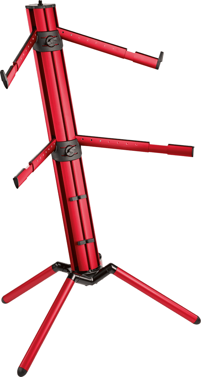 K&M 18860R keyboardstandaard – 2 levels. Extensible. Red