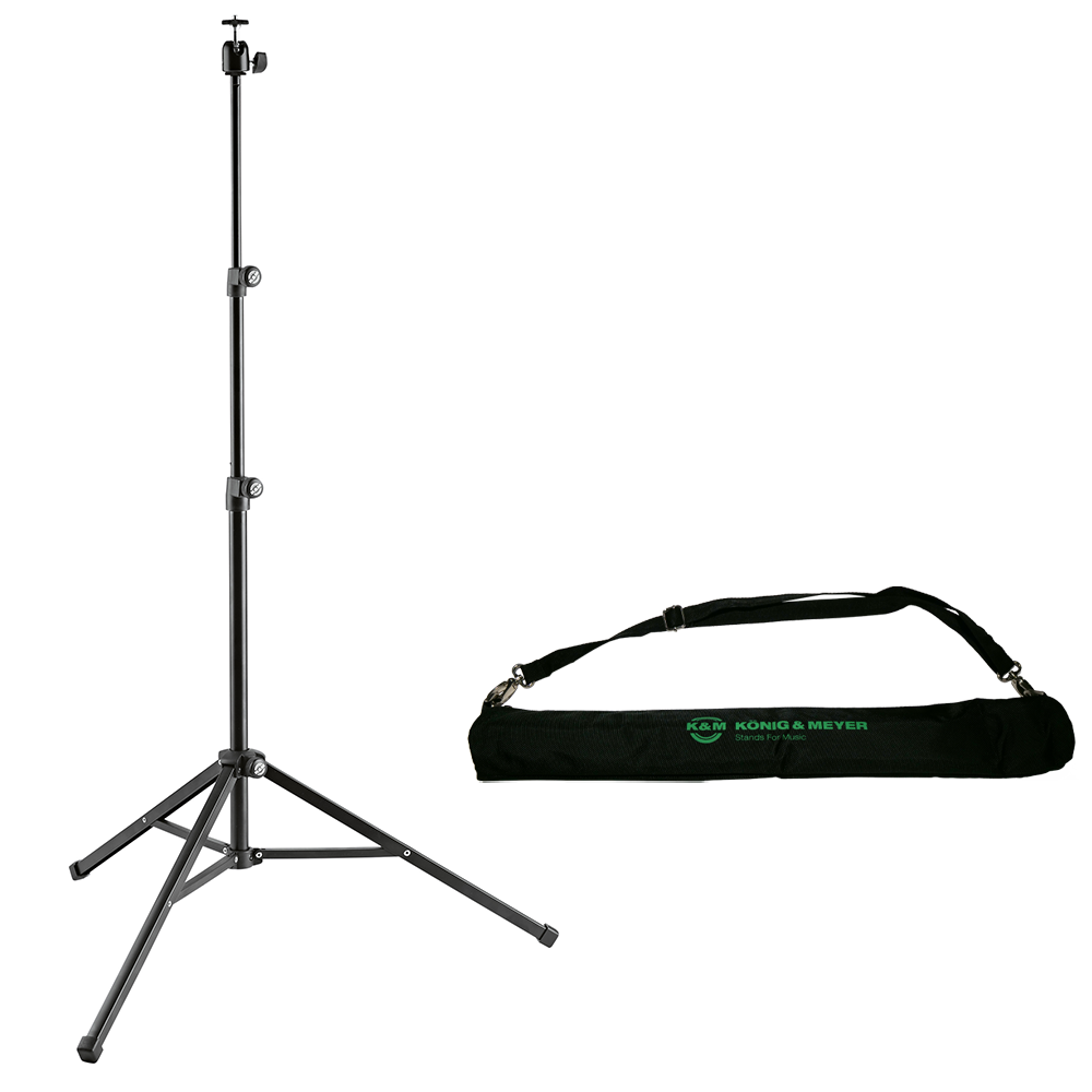 K&M - 19784-BUNDLE - multimediastandaard – Bundle: Telescopic tripod H1355 mm + transport b