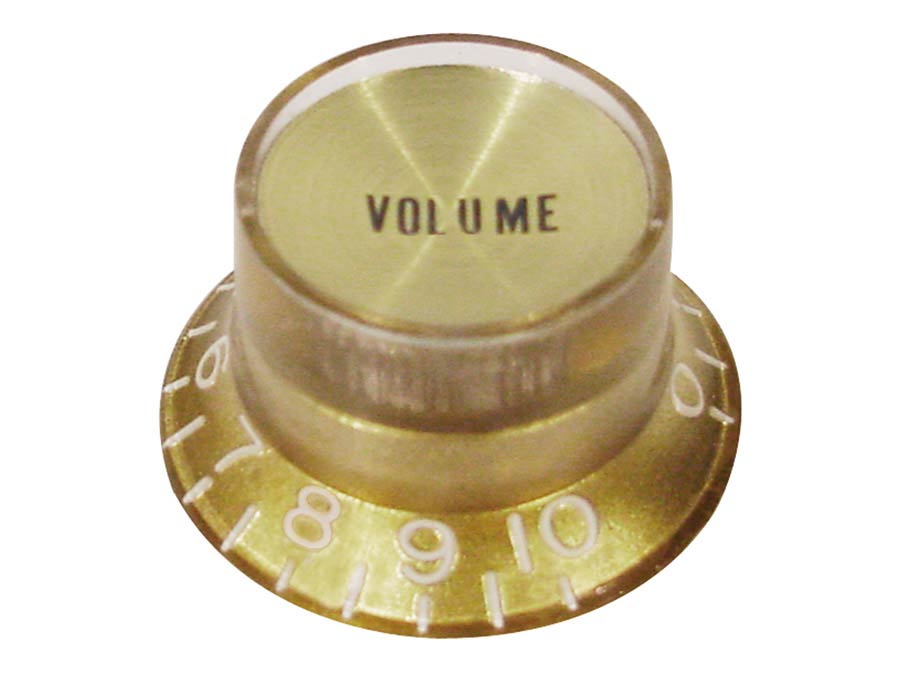 Boston KG-134-V bell knob SG model, for inch type pot shaft, gold with gold cap, volume