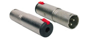 Boston AT-615 verloop plug, 6,3mm jack female stereo lock metaal, XLR male