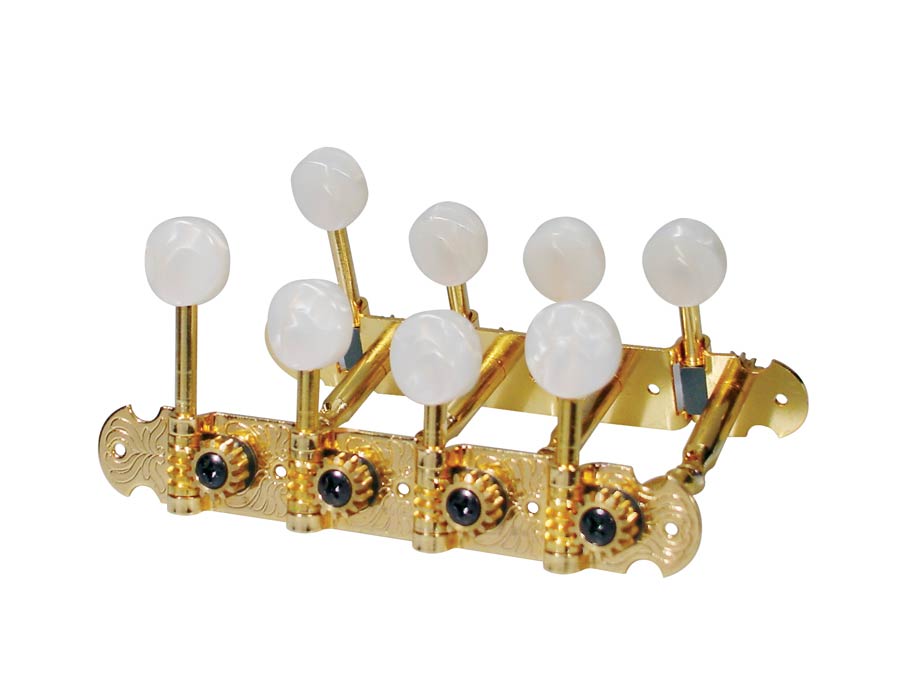 Boston 045-G stemmechanieken voor mandoline, metalen as, goud, 69mm, plastic knoppen