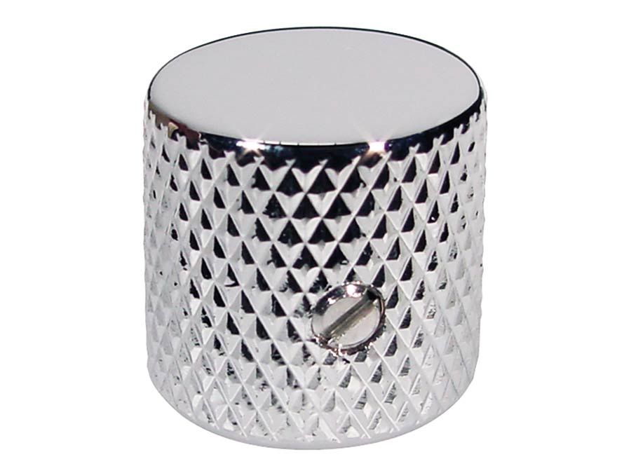 Boston KCH-205 dome knob, metal, diam 19,0 x19,0mm, with set screw, shaft size 6,1mm, chrome