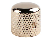 Boston KG-210 dome knob, metal, diam 19,0 x19,0mm, with set screw, shaft size 6,1mm, gold