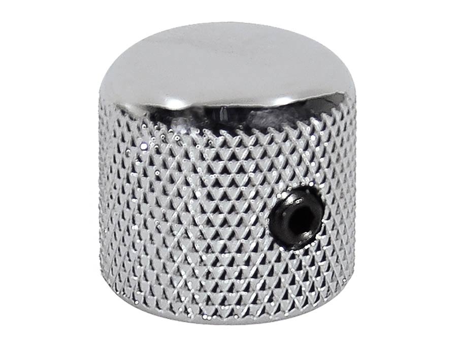 Boston KCH-220 dome knob, metal, diam 18,0 x18,0mm, with set screw allen type, shaft size 6,1mm, chrome