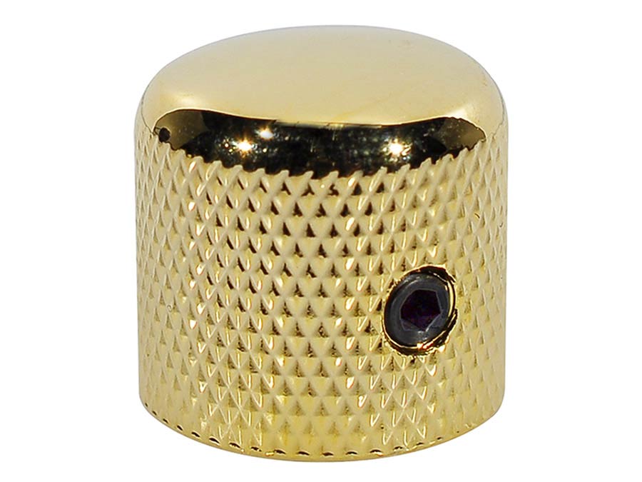 Boston KG-220 dome knob, metal, diam 18,0 x18,0mm, with set screw allen type, shaft size 6,1mm, gold
