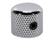 Boston KCH-225 dome knob, metal, diam 15,0 x14,0mm, with set screw allen type, shaft size 6,1mm, chrome