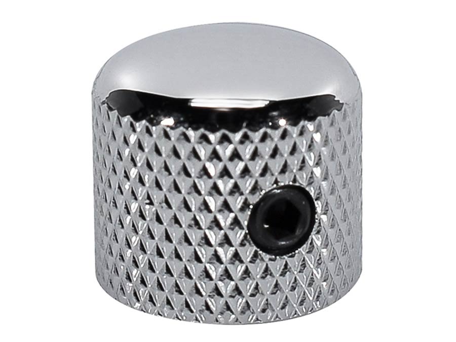 Boston KCH-225 dome knob, metal, diam 15,0 x14,0mm, with set screw allen type, shaft size 6,1mm, chrome