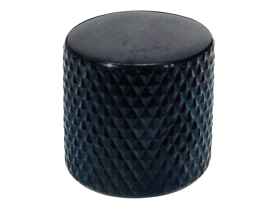 Boston KB-230 dome knob, metal, diam 19,0 x19,0mm, push on, shaft size 6,0mm, black