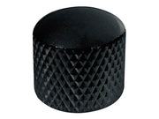 Boston KB-235 dome knob, metal, diam 19,0 x19,0mm, push on, shaft size 6,0mm, black