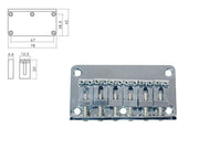 Boston B-1506-C brug-staartstuk, Stallion, pitch 10,5mm, strings mounted in bridge, chroom
