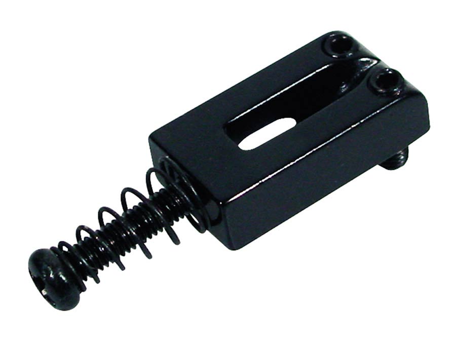 Boston S-140-B brugzadel, metaal, zwart, Stallion, p=10,5, inclusief veer en schroef, 6-pack