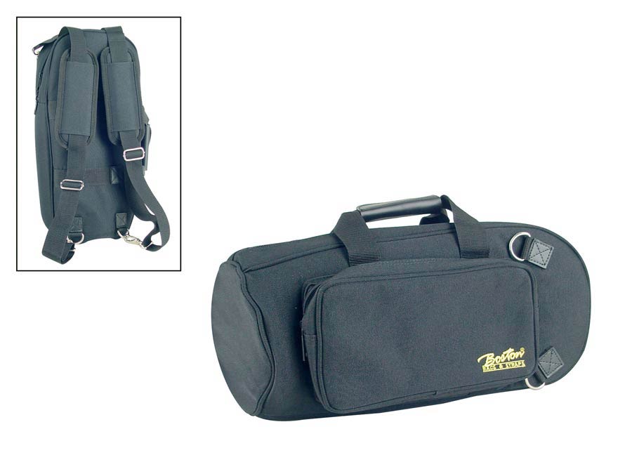 Boston GB-CORN gigbag voor cornet, zwart cordura, 25 mm gevoerd, met riemen en accessoires zakje