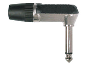 Boston S-2-RCS jack plug, 6,3mm, 2-polig, aluminium, haaks, rubber 7mm