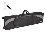 Boston SPT-140-BG gigbag voor stage piano, 25 mm. gevoerd, 1400 x 380 x 165 mm., zwart en grijs, met wielen