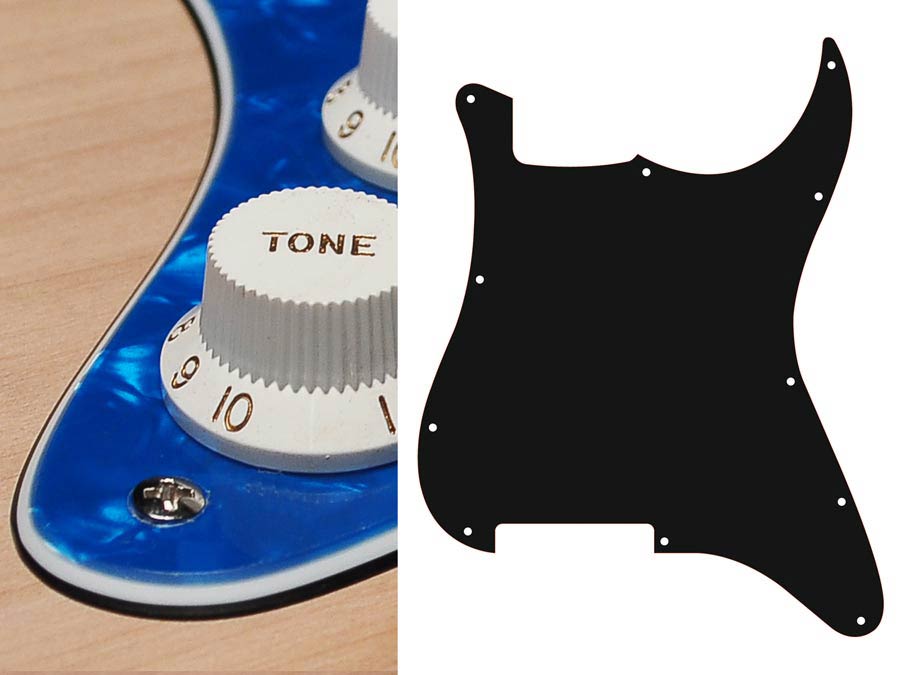 Boston ST-300-PBU slagplaat, Stallion, 3 ply, pearlblue, geen gaten (alleen schroefgaten)