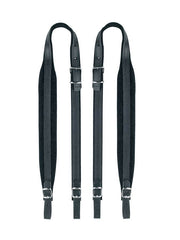 Boston 45-S-CV accordeon riemen, 12-32 bassen, 64-68 x 4,5cm, split leder, velours voering, zwart