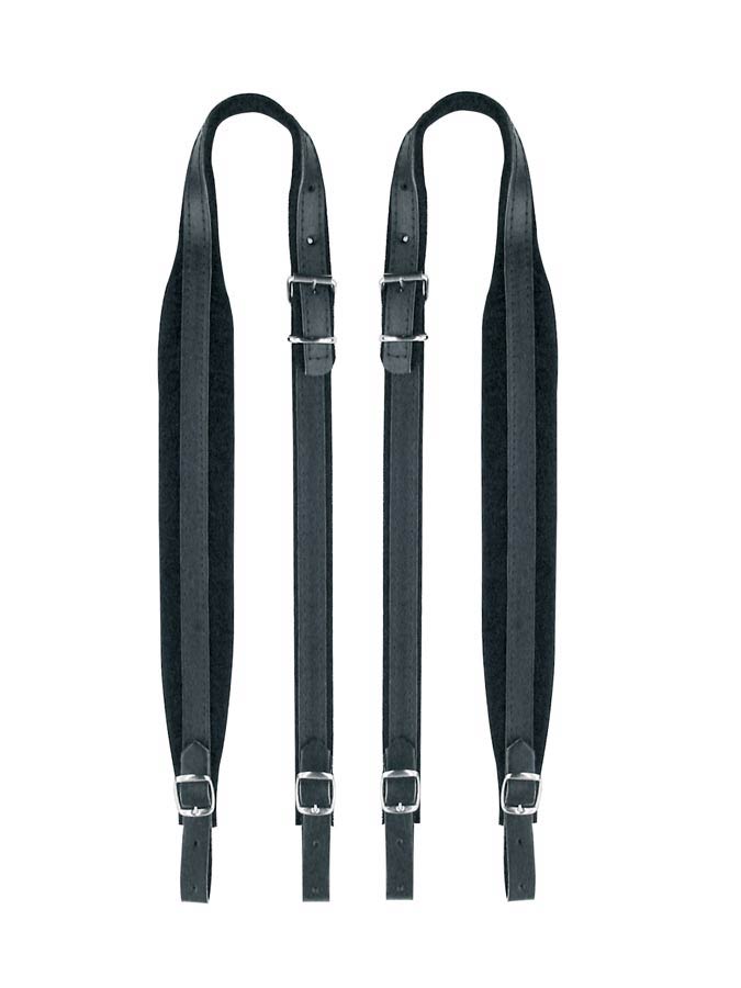 Boston 45-S-CV accordeon riemen, 12-32 bassen, 64-68 x 4,5cm, split leder, velours voering, zwart